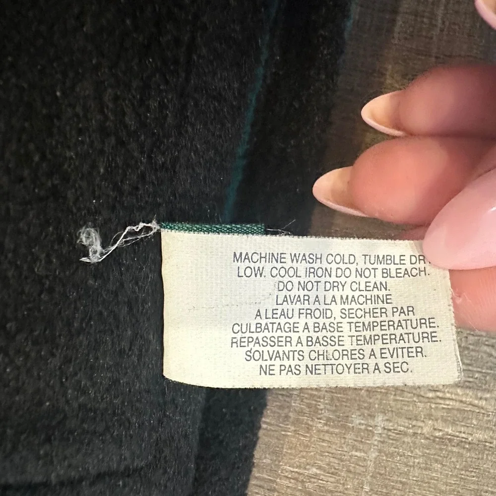 Orvis Fleece Hooded Scarf Teal Black Reversible‎ Balaclava Made in USA Vintage